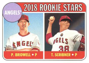 2018 Topps Heritage #224 Angles 2018 Rookie Stars (Parker Bridwell / Troy Scribner) Front