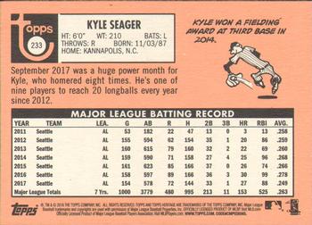 2018 Topps Heritage #233 Kyle Seager Back