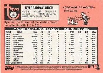 2018 Topps Heritage #261 Kyle Barraclough Back