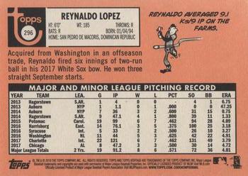 2018 Topps Heritage #296 Reynaldo Lopez Back