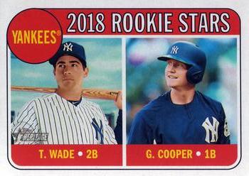 2018 Topps Heritage #321 Yankees 2018 Rookie Stars (Tyler Wade / Garrett Cooper) Front
