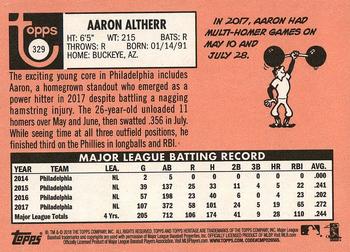 2018 Topps Heritage #329 Aaron Altherr Back