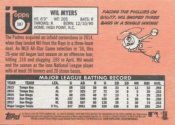 2018 Topps Heritage #387 Wil Myers Back
