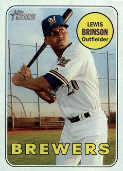 2018 Topps Heritage #407 Lewis Brinson Front