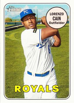 2018 Topps Heritage #428 Lorenzo Cain Front