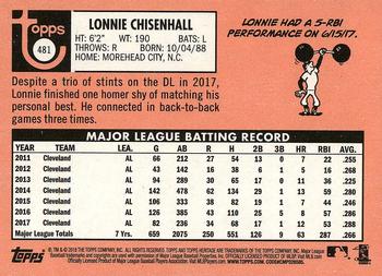 2018 Topps Heritage #481 Lonnie Chisenhall Back