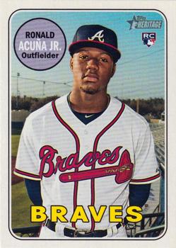 2018 Topps Heritage #580 Ronald Acuña Jr. Front