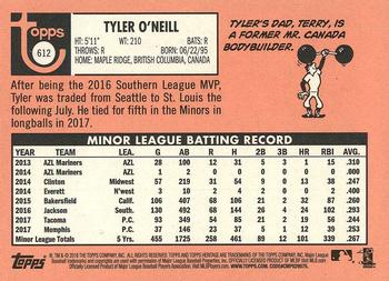 2018 Topps Heritage #612 Tyler O'Neill Back