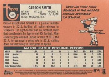 2018 Topps Heritage #679 Carson Smith Back