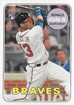 2018 Topps Heritage #580 Ronald Acuña Jr. Front