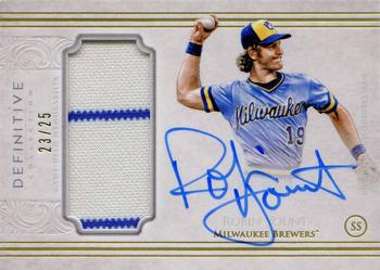 2017 Topps Definitive Collection - Definitive Autograph Relic Collection #DCAR-RY Robin Yount Front