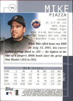 2002 Topps Reserve #75 Mike Piazza Back