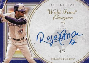 2017 Topps Definitive Collection - Legendary Autograph Collection Purple #DCLA-RA Roberto Alomar Front