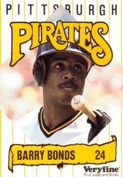1989 Veryfine Pittsburgh Pirates #NNO Barry Bonds Front