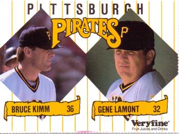 1989 Veryfine Pittsburgh Pirates #NNO Bruce Kimm / Gene Lamont Front