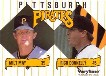 1989 Veryfine Pittsburgh Pirates #NNO Milt May / Rich Donnelly Front
