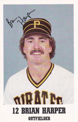 1984 Pittsburgh Pirates Promotional Dates 3x5 #NNO Brian Harper Front