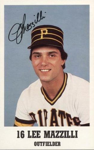 1984 Pittsburgh Pirates Promotional Dates 3x5 #NNO Lee Mazzilli Front