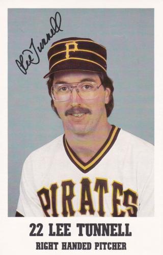 1984 Pittsburgh Pirates Promotional Dates 3x5 #NNO Lee Tunnell Front