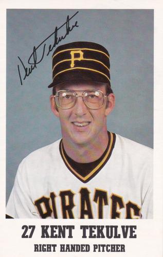 1984 Pittsburgh Pirates Promotional Dates 3x5 #NNO Kent Tekulve Front