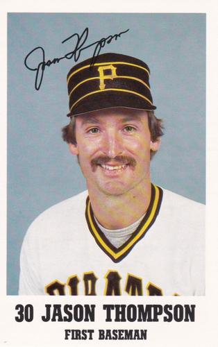 1984 Pittsburgh Pirates Promotional Dates 3x5 #NNO Jason Thompson Front