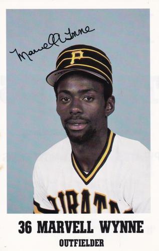 1984 Pittsburgh Pirates Promotional Dates 3x5 #NNO Marvell Wynne Front