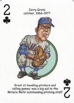 2006 Hero Decks New York Mets Baseball Heroes Playing Cards #2♣ Jerry Grote Front