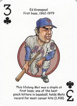 2006 Hero Decks New York Mets Baseball Heroes Playing Cards #3♣ Ed Kranepool Front