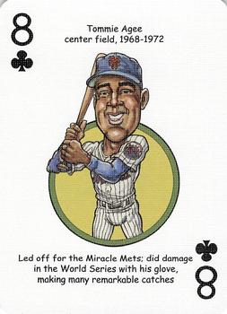 2006 Hero Decks New York Mets Baseball Heroes Playing Cards #8♣ Tommie Agee Front