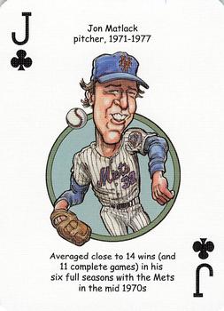 2006 Hero Decks New York Mets Baseball Heroes Playing Cards #J♣ Jon Matlack Front