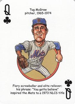2006 Hero Decks New York Mets Baseball Heroes Playing Cards #Q♣ Tug McGraw Front