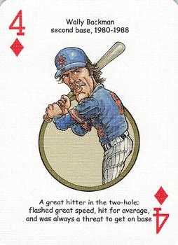 2006 Hero Decks New York Mets Baseball Heroes Playing Cards #4♦ Wally Backman Front