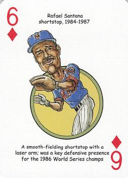 2006 Hero Decks New York Mets Baseball Heroes Playing Cards #6♦ Rafael Santana Front