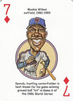 2006 Hero Decks New York Mets Baseball Heroes Playing Cards #7♦ Mookie Wilson Front