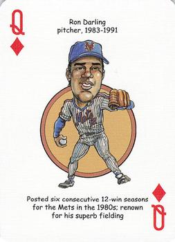 2006 Hero Decks New York Mets Baseball Heroes Playing Cards #Q♦ Ron Darling Front