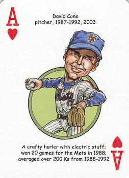 2006 Hero Decks New York Mets Baseball Heroes Playing Cards #A♥ David Cone Front