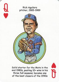 2006 Hero Decks New York Mets Baseball Heroes Playing Cards #Q♥ Rick Aguilera Front