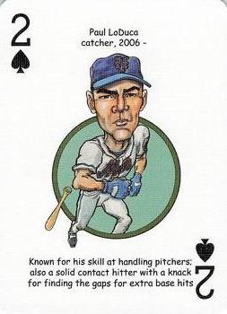 2006 Hero Decks New York Mets Baseball Heroes Playing Cards #2♠ Paul Lo Duca Front