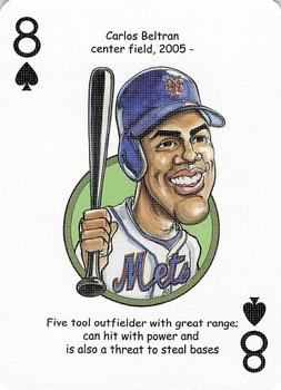 2006 Hero Decks New York Mets Baseball Heroes Playing Cards #8♠ Carlos Beltran Front