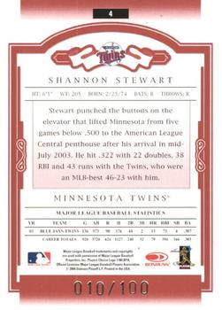 2004 Donruss Classics - Timeless Tributes Red #4 Shannon Stewart Back