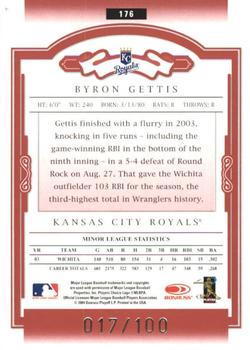 2004 Donruss Classics - Timeless Tributes Red #176 Byron Gettis Back
