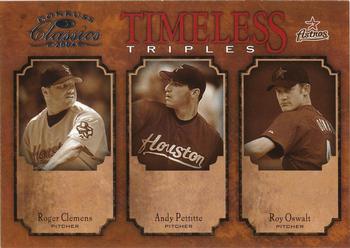 2004 Donruss Classics - Timeless Triples #TT-4 Roger Clemens / Andy Pettitte / Roy Oswalt Front