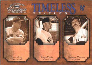 2004 Donruss Classics - Timeless Triples #TT-2 Lou Gehrig / Roger Maris / Thurman Munson Front