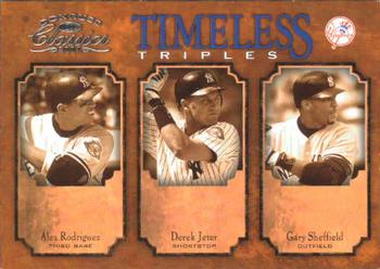 2004 Donruss Classics - Timeless Triples #TT-6 Alex Rodriguez / Derek Jeter / Gary Sheffield Front