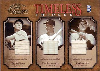 2004 Donruss Classics - Timeless Triples Bat #TT-1 Ted Williams / Carl Yaztrzemski  / Carlton Fisk Front