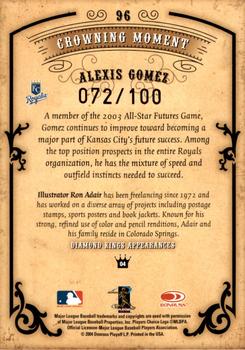 2004 Donruss Diamond Kings - Bronze #96 Alexis Gomez Back