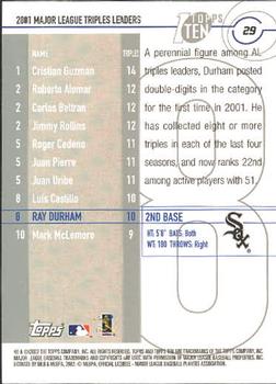 2002 Topps Ten #29 Ray Durham Back