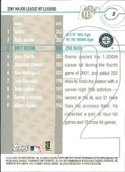2002 Topps Ten #3 Bret Boone Back