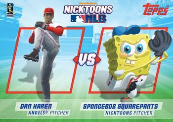 2011 Topps Nicktoons MLB #1 Dan Haren / SpongeBob SquarePants Front