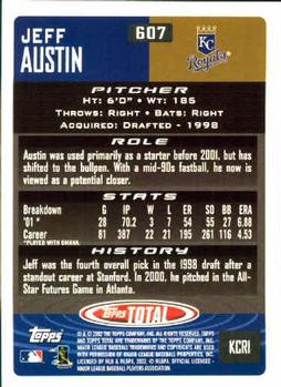 2002 Topps Total #607 Jeff Austin Back